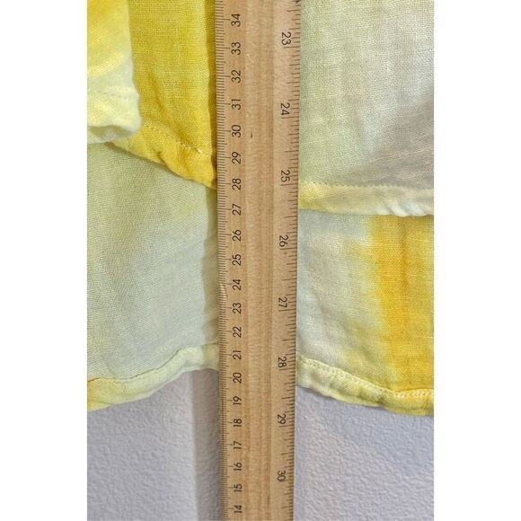 NWOT Free People We The Free Washed Away Yellow Oversized Plaid Button Up Top S - Picture 9 of 11